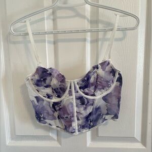 Glassons Purple Floral Corset Top